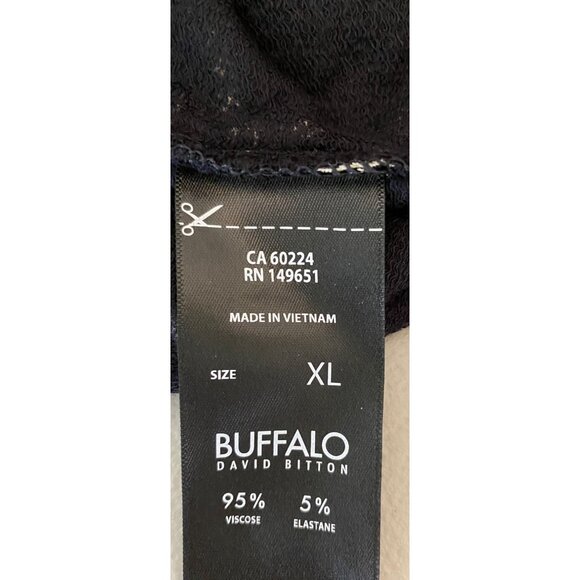 NWT Buffalo David Bitton Black Star Print French Terry Short Sleeve Top XL Soft - Picture 5 of 10